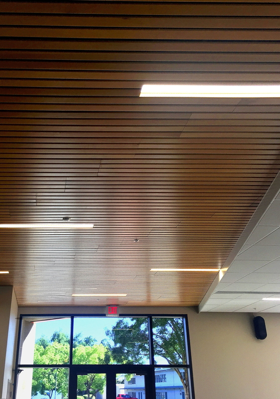 Apple Offices - A Linear Wood Ceiling with lighting